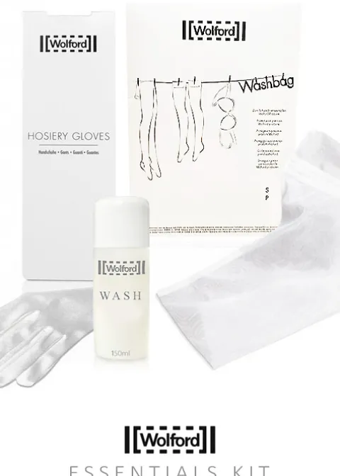 Hosiery Wash Bags-Wolford Essentials Kit White