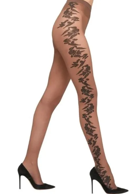 Tights-Wolford Flower Tights Fairly Light