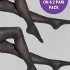 Tights-Wolford Merino Duo Pack Tights Black