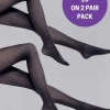 Tights-Wolford Velvet De Luxe 50 Duo Pack Black